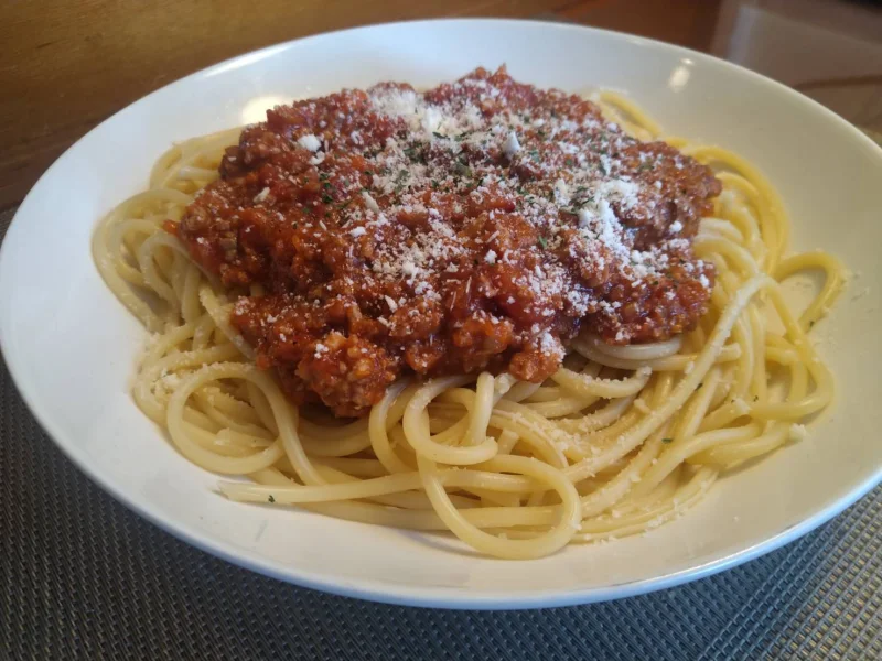 ミートソースパスタ
